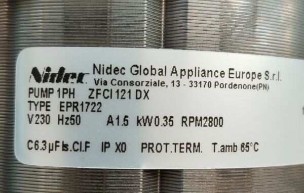 FIR DURULAMA POMPASI ZFC-121DX 230V 50HZ 0,35 KW WİNTH - ELCX