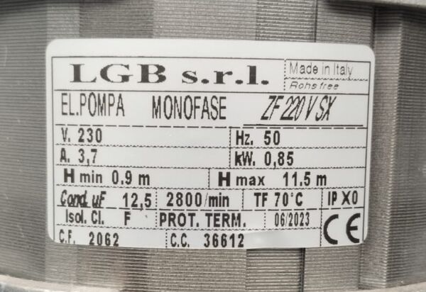 LGB POMPA ZF-220VSX 0,85 KW