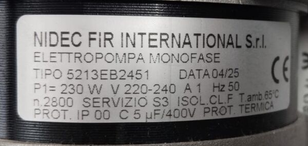 LGB POMPA 5213 DX ELCX OL1640  0,23 KW