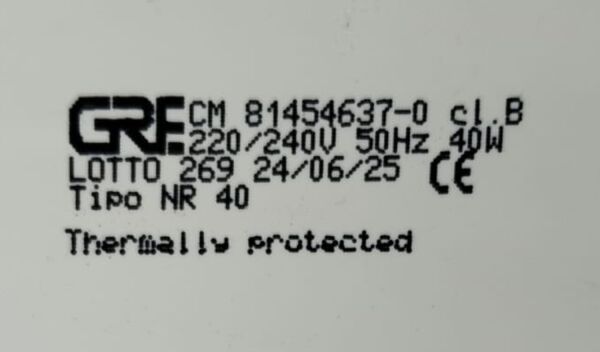 GRE BUZ MAKİNASI POMPASI CM 81454637-0 40W 220\240V 50HZ