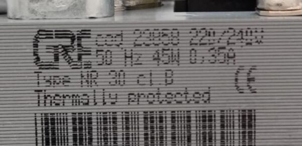 GRE BUZ MAKİNASI POMPASI NR30 CL.B COD. 23858 45W 0,35A 220\240V 50HZ